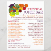 Fruit & Groenten, Juice Bar Reclame Flyer (Voorkant)