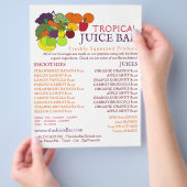 Fruit & Groenten, Juice Bar Reclame Flyer (Hand)