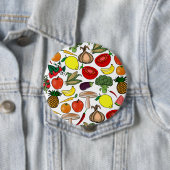 Fruit & groenten knop, enorm ronde button 4,0 cm (In situ)