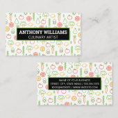 Fruit Groenten Patroon Achtergrond Visitekaartje (Voorkant / Achterkant)