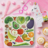 Fruit Groenten Verjaardagsfeestje Douche Papieren Bordje (Feest)