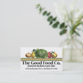  fruit groenten voedsel chef catering kaarten visitekaartje (Staand voorkant)