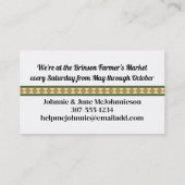  fruit groenten voedsel chef catering kaarten visitekaartje (Achterkant)