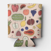 Fruit Hand getrokken  illustratie. Blikjeskoeler (Voorkant)