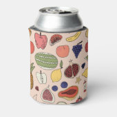 Fruit Hand getrokken  illustratie. Blikjeskoeler (Blikje Achterkant)