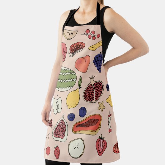 Fruit Hand getrokken  illustratie. Schort (Insitu)