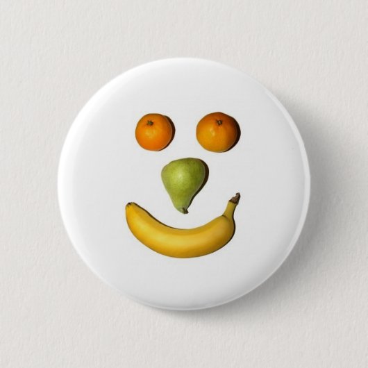 Fruit Happy Face-Button Ronde Button 5,7 Cm (Voorkant)