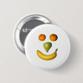 Fruit Happy Face-Button Ronde Button 5,7 Cm (Voorkant /achterkant)