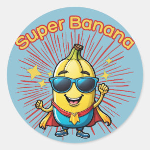 Fruit Hero: Super Banana Avontuur kawaii Ronde Sticker
