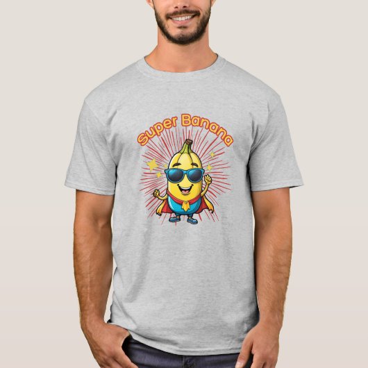 Fruit Hero: Super Banana Avontuur kawaii T-shirt (Voorkant)
