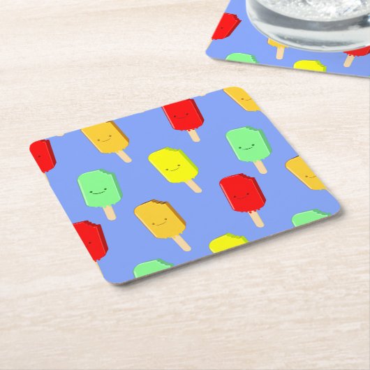 Fruit-ijspatroon Kartonnen Onderzetters (Schuin)