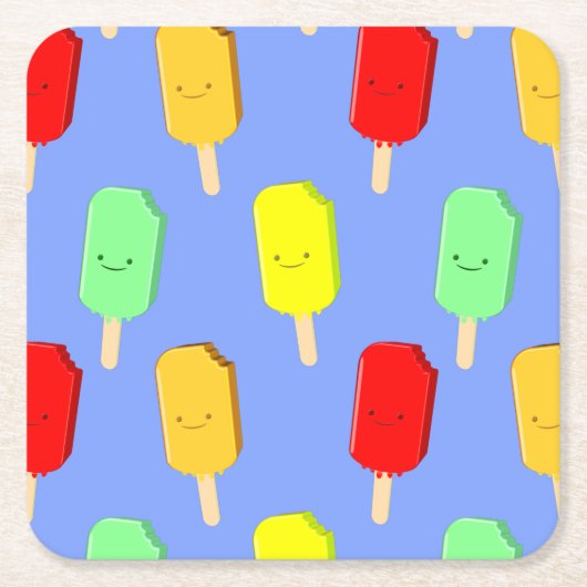 Fruit-ijspatroon Kartonnen Onderzetters (Voorkant)