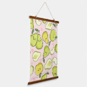 Fruit Illustratie Hangend Wandkleed (Gebogen)