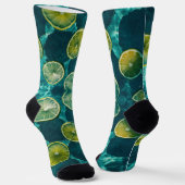 Fruit in Water 3D-stijl van Trreal Sokken (Gebogen)