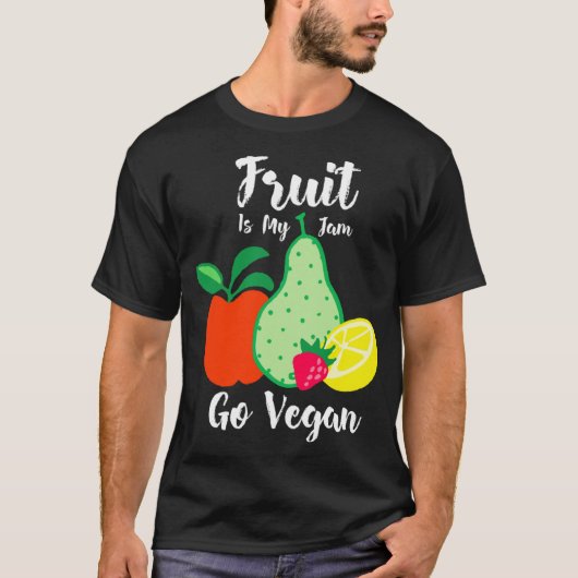 Fruit is mijn jam Go veganistisch T-shirt (Voorkant)