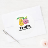 Fruit is ook mensen ronde sticker (Envelop)