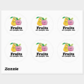 Fruit is ook mensen ronde sticker (Vel)