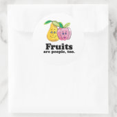 Fruit is ook mensen ronde sticker (Tas)