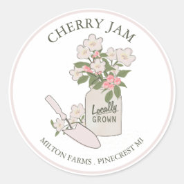 Fruit Jam Pot Kleine Zakelijke Onderneming  Ronde Sticker
