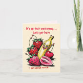 Fruit Jubileum 4e trouwkaart Kaart (Voorkant)