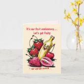 Fruit Jubileum 4e trouwkaart Kaart (Gele Bloem)