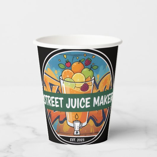 Fruit juice papieren bekers (Voorkant)