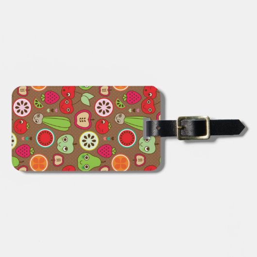 Fruit Kitchen Pattern Bagagelabel (Voorkant horizontaal)