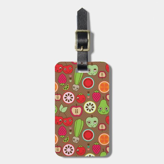 Fruit Kitchen Pattern Bagagelabel (Voorkant verticaal)