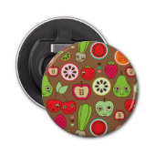 Fruit Kitchen Pattern Button Flesopener (Voorkant)