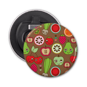 Fruit Kitchen Pattern Button Flesopener