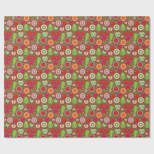 Fruit Kitchen Pattern Cadeaupapier (Vlak)