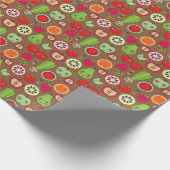 Fruit Kitchen Pattern Cadeaupapier (Hoek)