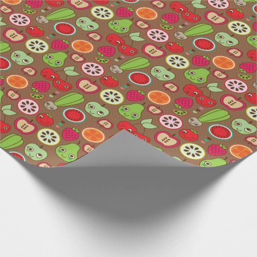 Fruit Kitchen Pattern Cadeaupapier (Hoek)