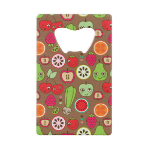 Fruit Kitchen Pattern Creditkaart Flessenopener