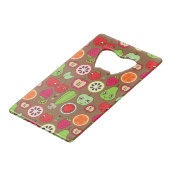 Fruit Kitchen Pattern Creditkaart Flessenopener (Achterkant Gekanteld)