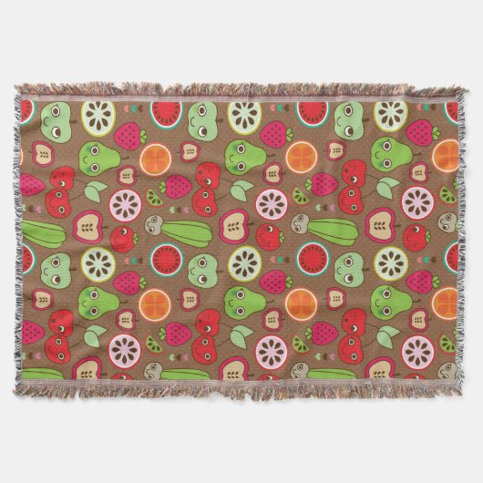Fruit Kitchen Pattern Deken (Voorkant)