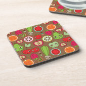 Fruit Kitchen Pattern Drankjes Onderzetter (Linkerzijde)