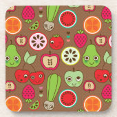 Fruit Kitchen Pattern Drankjes Onderzetter (Voorkant)
