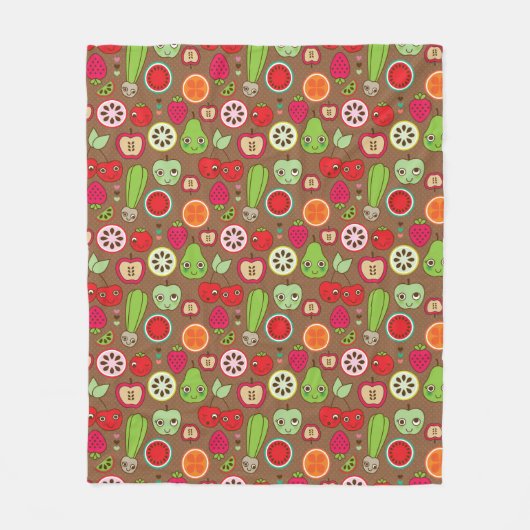 Fruit Kitchen Pattern Fleece Deken (Voorkant)