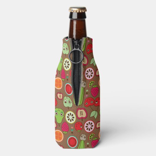 Fruit Kitchen Pattern Flesjeskoeler (Fles Achterkant)