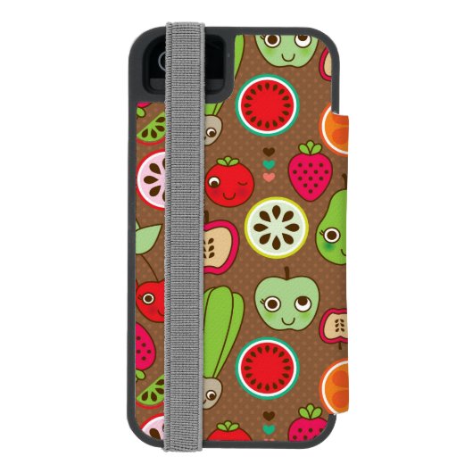 Fruit Kitchen Pattern Incipio iPhone Portemonnee Hoesje (Agenda Achterkant)