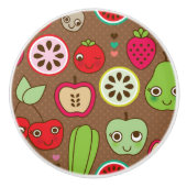 Fruit Kitchen Pattern Keramische Knop (Voorkant)
