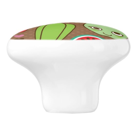 Fruit Kitchen Pattern Keramische Knop (Zijkant)