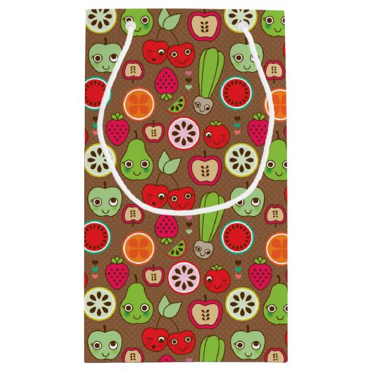 Fruit Kitchen Pattern Klein Cadeauzakje (Achterkant)