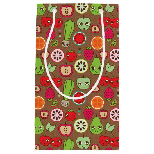 Fruit Kitchen Pattern Klein Cadeauzakje (Voorkant)