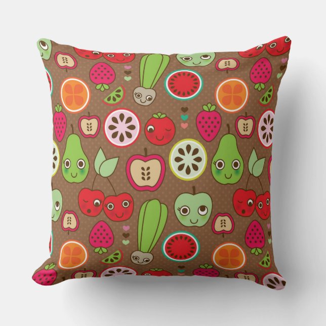 Fruit Kitchen Pattern Kussen (Voorkant)