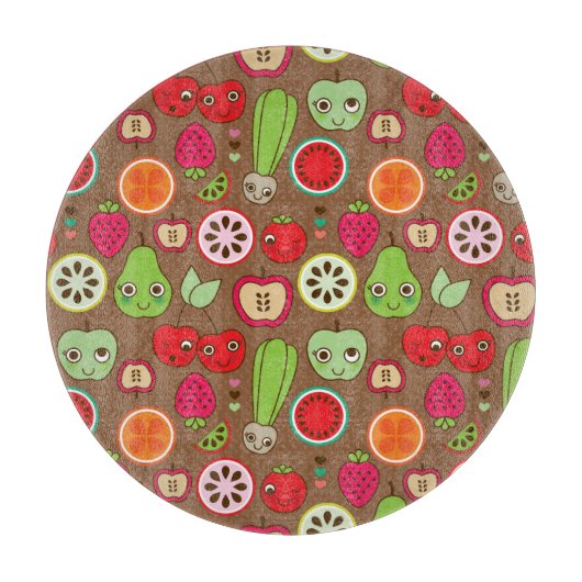 Fruit Kitchen Pattern Snijplank (Voorkant)