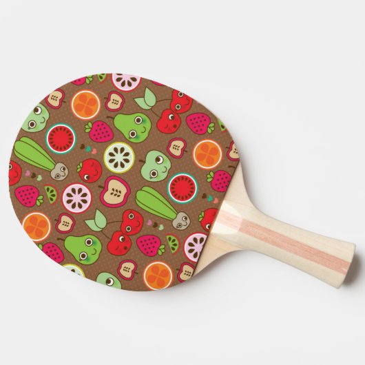 Fruit Kitchen Pattern Tafeltennisbatje (Zijkant)