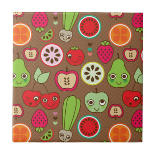 Fruit Kitchen Pattern Tegeltje