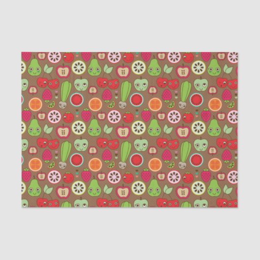 Fruit Kitchen Pattern Tissuepapier (Voorkant)